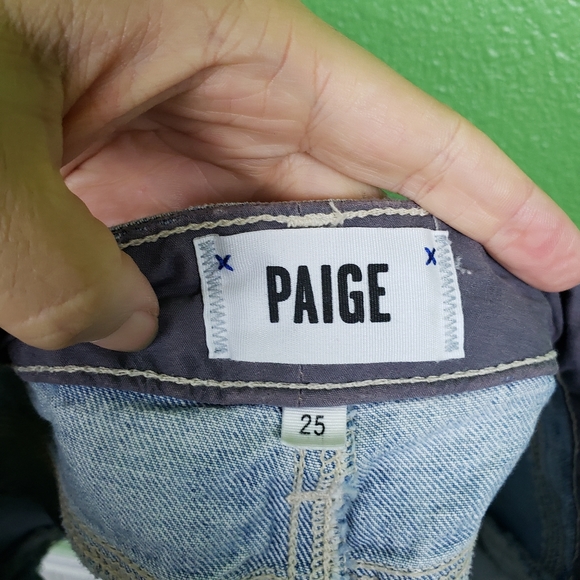 Paige geometric design patch Kiera shorts size 25 - Picture 5 of 8